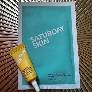 Saturday Skin Yuzu Vitamin C Bright Eye Cream - NEW - With 1 Hydration Mask